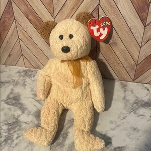 Huggy 2000 Edition Ty Cream and Brown Teddy Bear